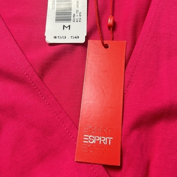 Esprit Women's Casual V Neck Sundress Aline Sleeveless Summer Midi Dress Medium - Picture 11 of 13